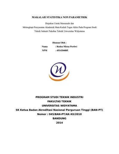 Makalah Statistik Parametrik Dan Non Parametrik Pdf Statistika Statistik dan Parameter Dalam perbincangan sehari-hari kita sering mendengar kata statistik maupun statistika.