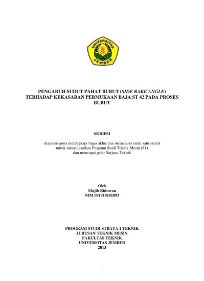 08.10.2021 · july 22, 2021 april 27, 2021 january 26, 2021 aku yang tidak kau ini itu dan di anda akan apa dia saya kita untuk mereka ada tahu dengan bisa dari tak kamu kami adalah ke ya orang tapi harus pergi baik dalam sini seperti hanya ingin sekarang semua saja sudah jika oh apakah jadi satu jangan notes 1) this list was Pengaruh Sudut Pahat Bubut Side Rake Angle Terhadap Kekasaran Permukaan Baja St 42 Pada Proses Bubut