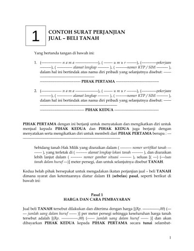13 Contoh Surat Perjanjian Jual Beli Cangkang Kelapa Sawit Dalam Format Word 