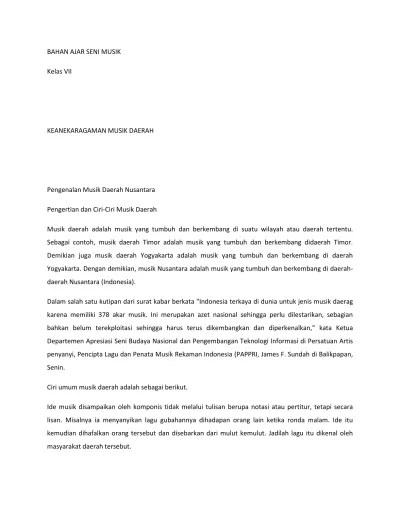 Berikut pembahasan tangga nada musik daerah nusantara didominasi tangga nada adalah. Kisi Kisi Uas Seni Budaya Lengkap Kelas