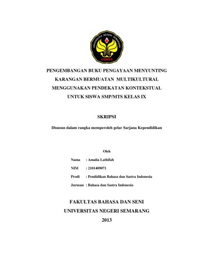 Heny nur cahyati, entin daningsih . Pengembangan Buku Pengayaan Menyusun Teks Eksplanasi Bermuatan Kearifan Lokal Untuk Siswa Sekolah Menengah Pertama Smp