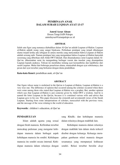 Tafsir Qs Luqman 31 Ayat 13 Inilah ayat-ayat yang mengandung hik.
