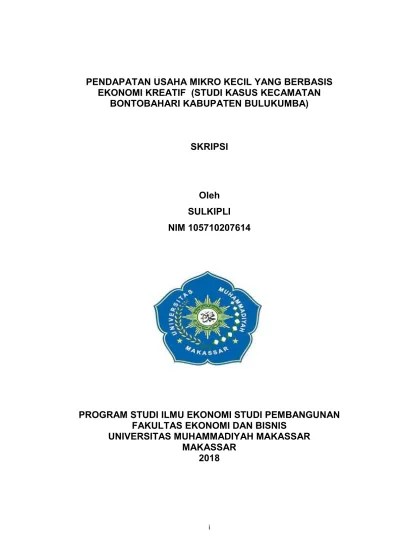 Hasil survey ekonomi kreatif oleh bps dan bekraf 2017 . Contoh Makalah Ekonomi Kreatif