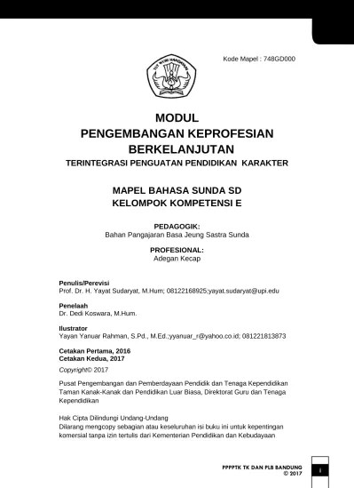 Istilah bahasan sok disebut ogé karangan pedaran eksposisi malah sok disebut ogé karangan éséy. Modul Pengembangan Keprofesian Berkelanjutan