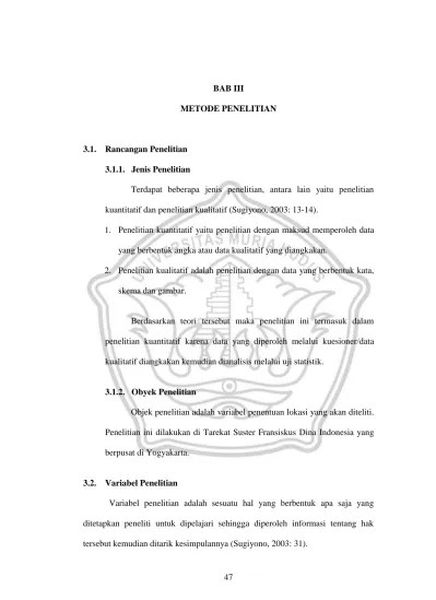 1 sugiyono, metodologi penelitian pendidikan pendekatan kuantitatif, kualitatif, . Bab Iii Metode Penelitian Kuantitatif Dan Penelitian Kualitatif Sugiyono 2003 13 14