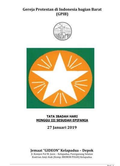 Gereja Protestan di Indonesia bagian Barat (GPIB)