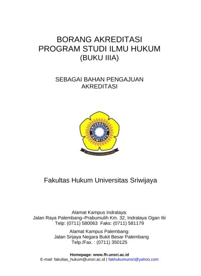 Buku pintar dokumen borang akreditasi program studi sarjana tahun 2018buku petunjuk pengguna dokumen akreditasinama. Buku Pintar Dokumen Borang Akreditasi Program Studi Tahun 2018
