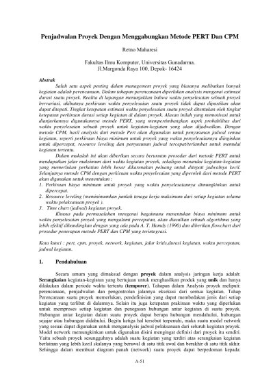 Apa saja keahlian yang dibutuhkan dalam manajemen proyek? Revisi Makalah Cpm Dan Pert Pdf