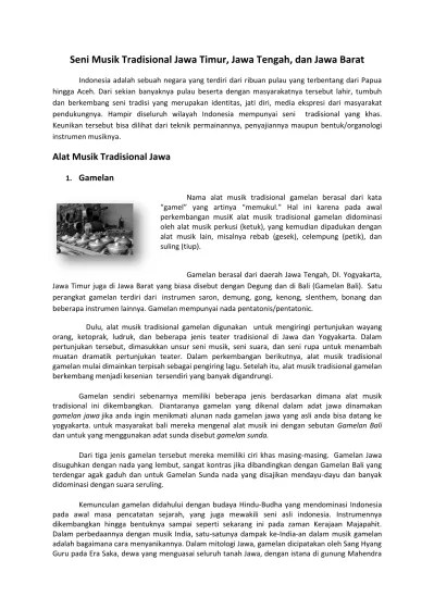 Dalam pembelajaran bahasa jawa kelas 2 sekolah dasar. Aplikasi Alat Musik Tradisional Gamelan Jawa Berbasis Android
