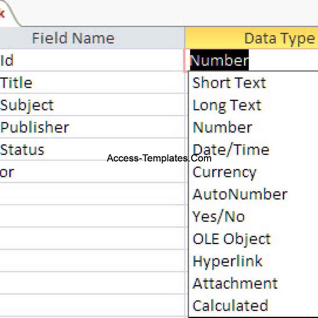 Data Types In Microsoft Access With Examples VBA Access | Access ...