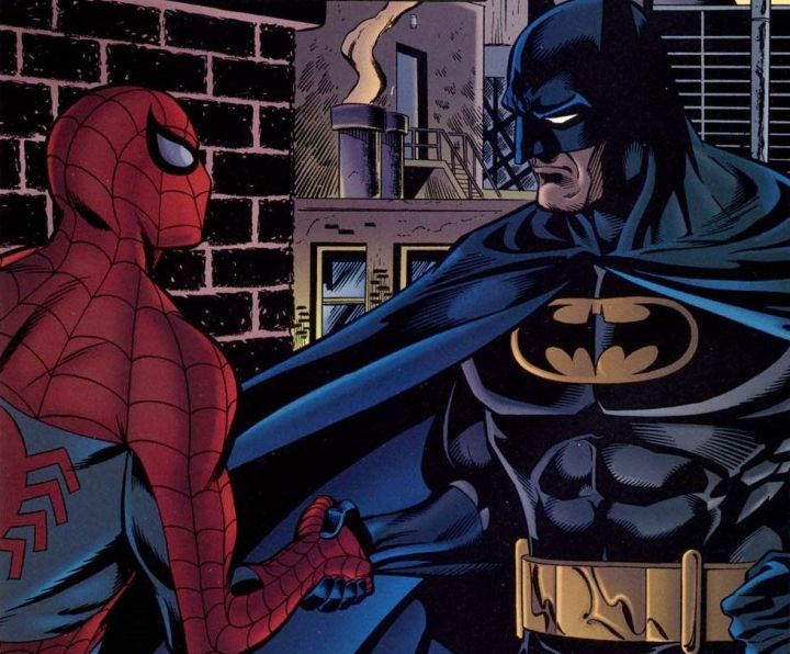 In Batman And Spider-Man (1997) #1, Batman and Spider-Man shake hands.