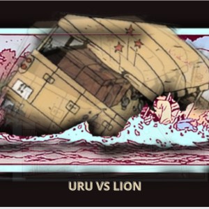 Uru vs Lion Maasai Warrior Motion BD Clip Art I