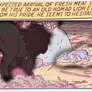 Uru vs Lion Maasai Warrior Motion BD Clip Art III