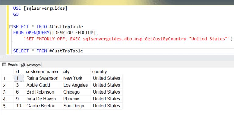 Sql How To Fill A Temp Table From Stored Procedure Without Knowing It S Schema In Sql Server - Best Landscape Arts in HD