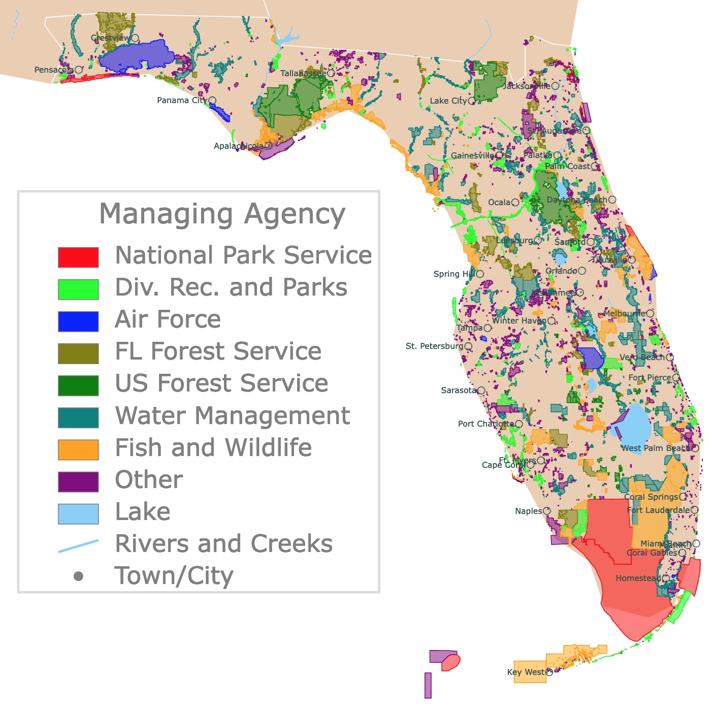 Florida State Parks Map 