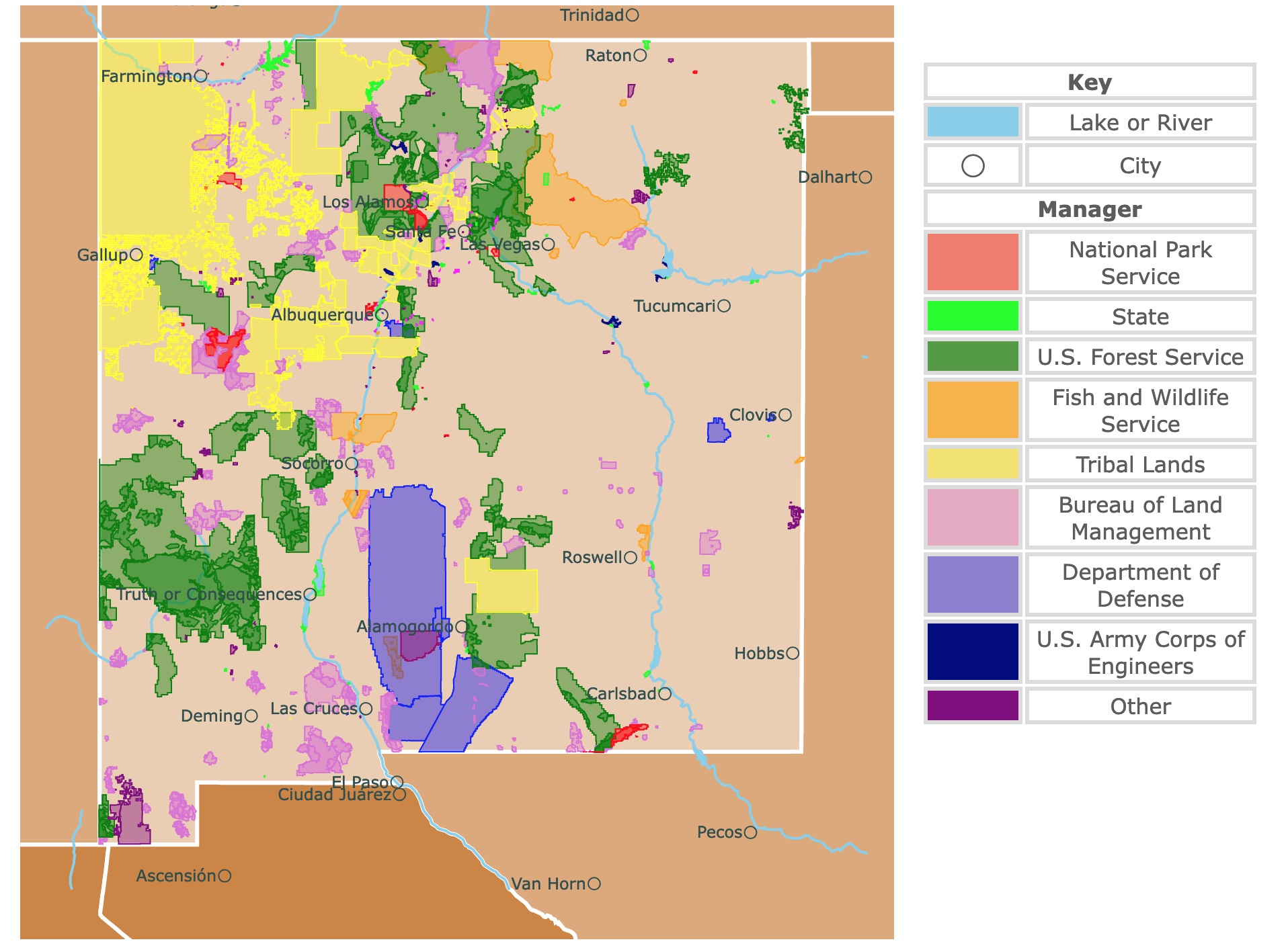 New Mexico National Parks Map 626x626 Newmexico 