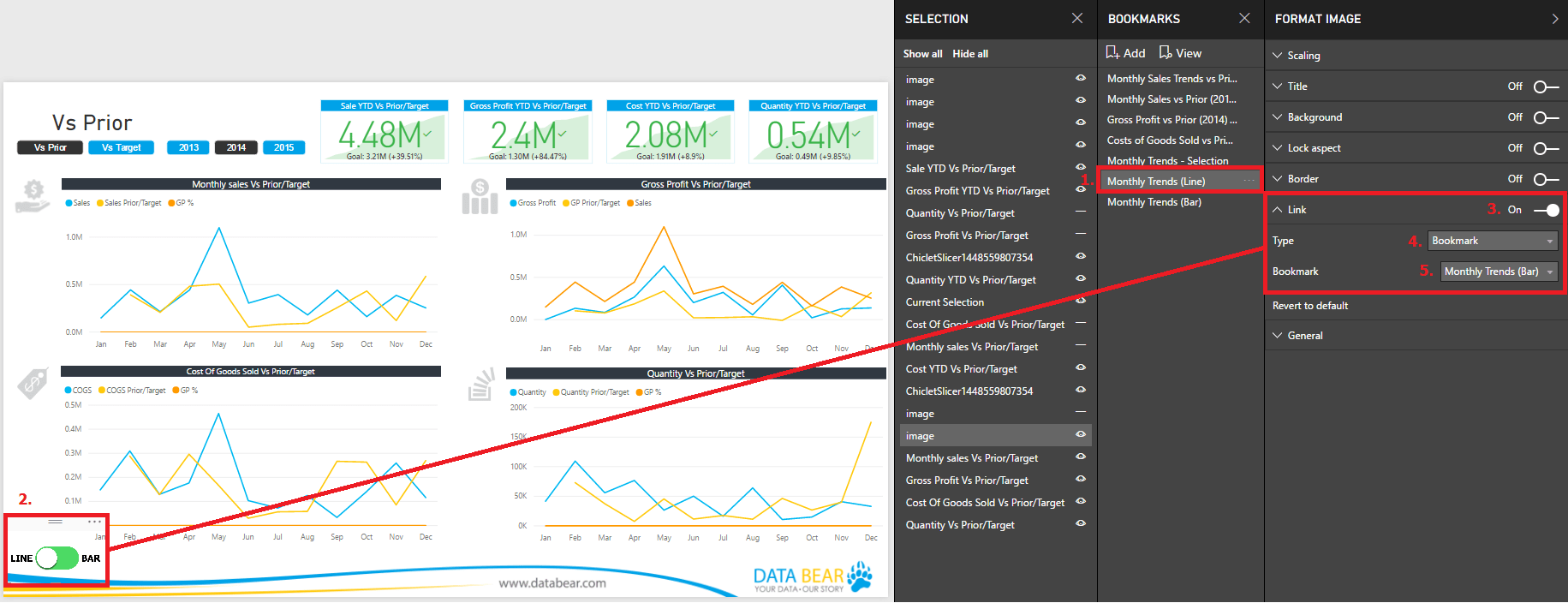 Power BI Bookmarks Data Bear Blog