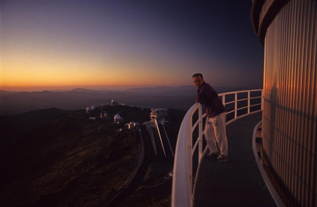 Henrik at the La Silla observatory in Chile (2002)