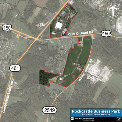 Rockcastle Business Park Data Is Power Aerial Map.