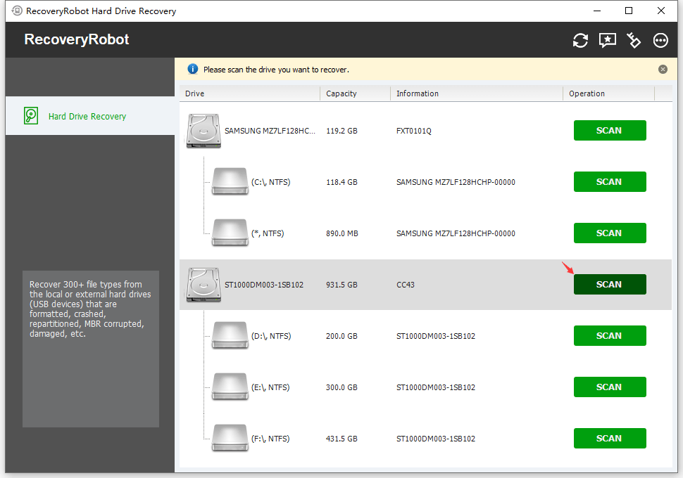 RecoveryRobot Hard Drive Recovery - Start a Scan RecoveryRobot Hard Drive Recovery - Start a Scan