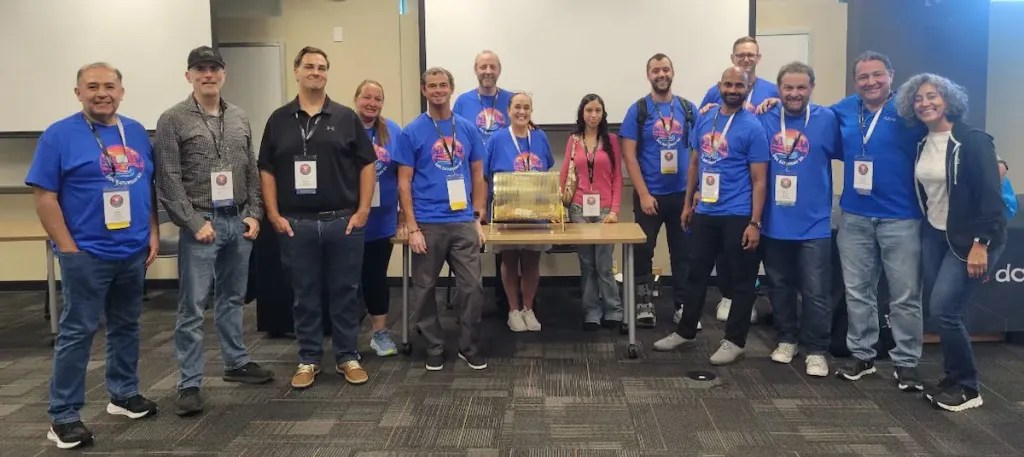 Group photo with fellow speakers and volunteers at SQL Saturday San Diego 2024