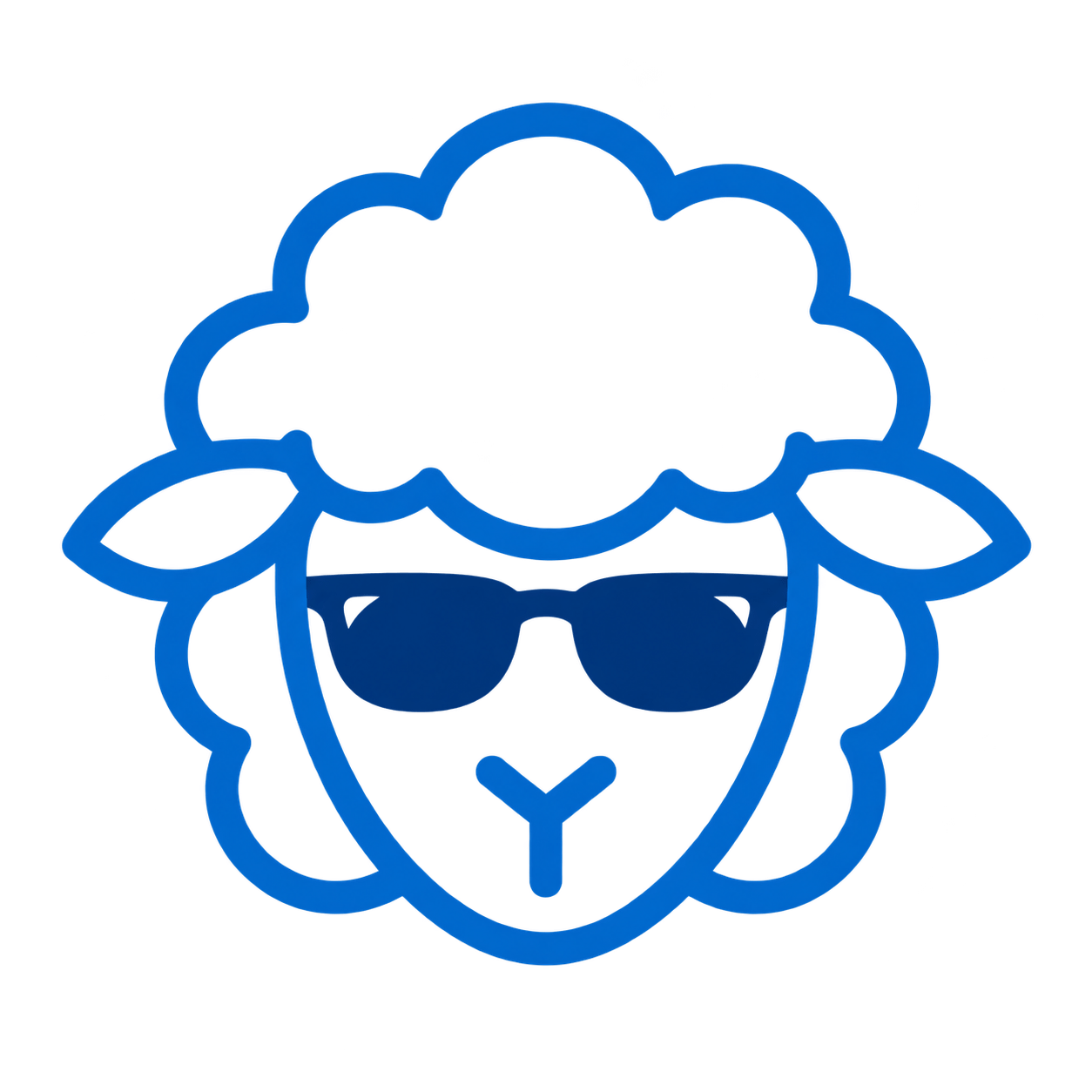 The Data Shepherd logo with a sheep with sunglasses