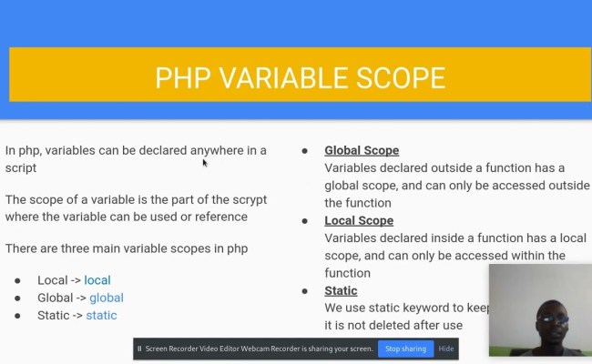 Understanding PHP Scope: Global And Local Variables - Datatas