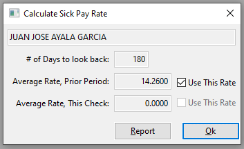 Calculate Rate pop up