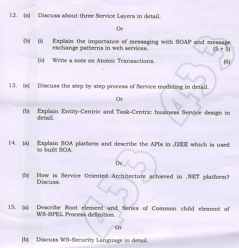 It 2401 Service Oriented Architecture Old Anna University