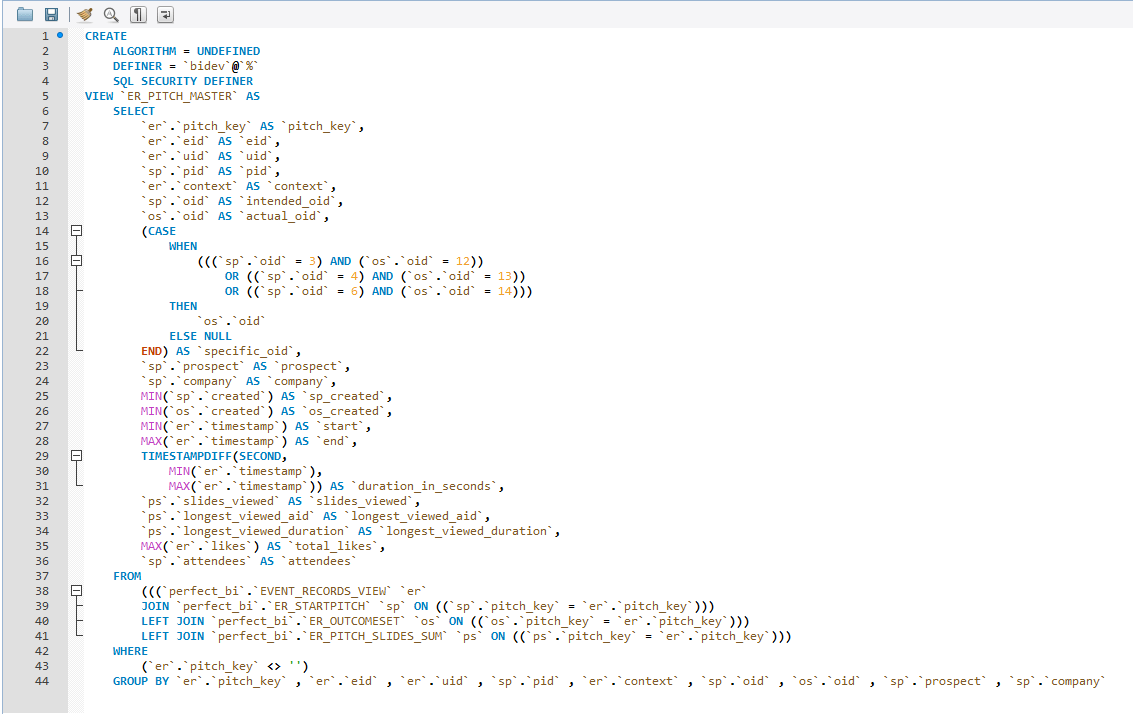 Data Vigilante - David White - Business Intelligence - Database Development - SQL Views and stored procedures - MySQL, SQL Server, PostgreSQL