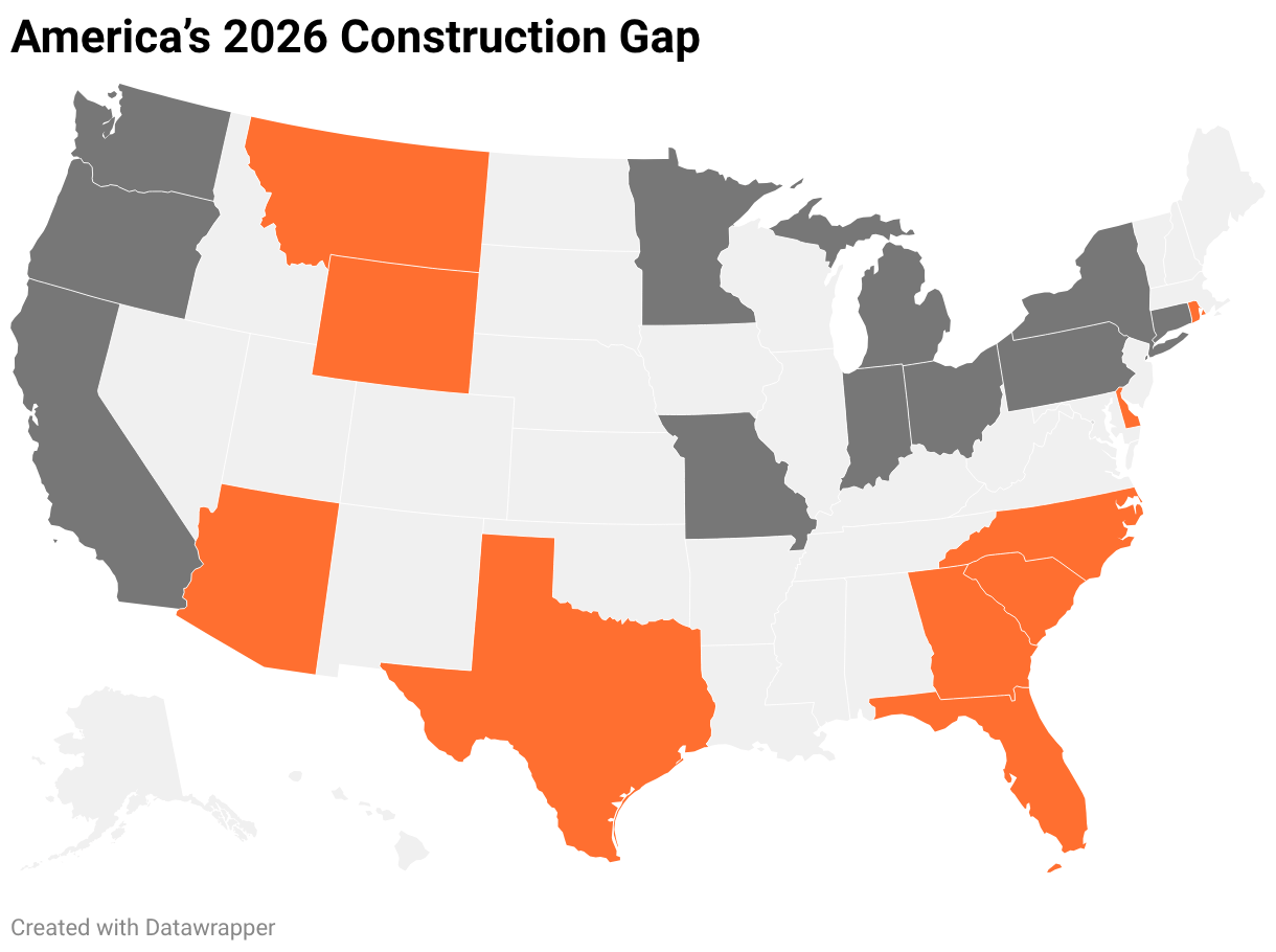 2026 Workforce Gap Map Top And Bottom States Ranked Full 