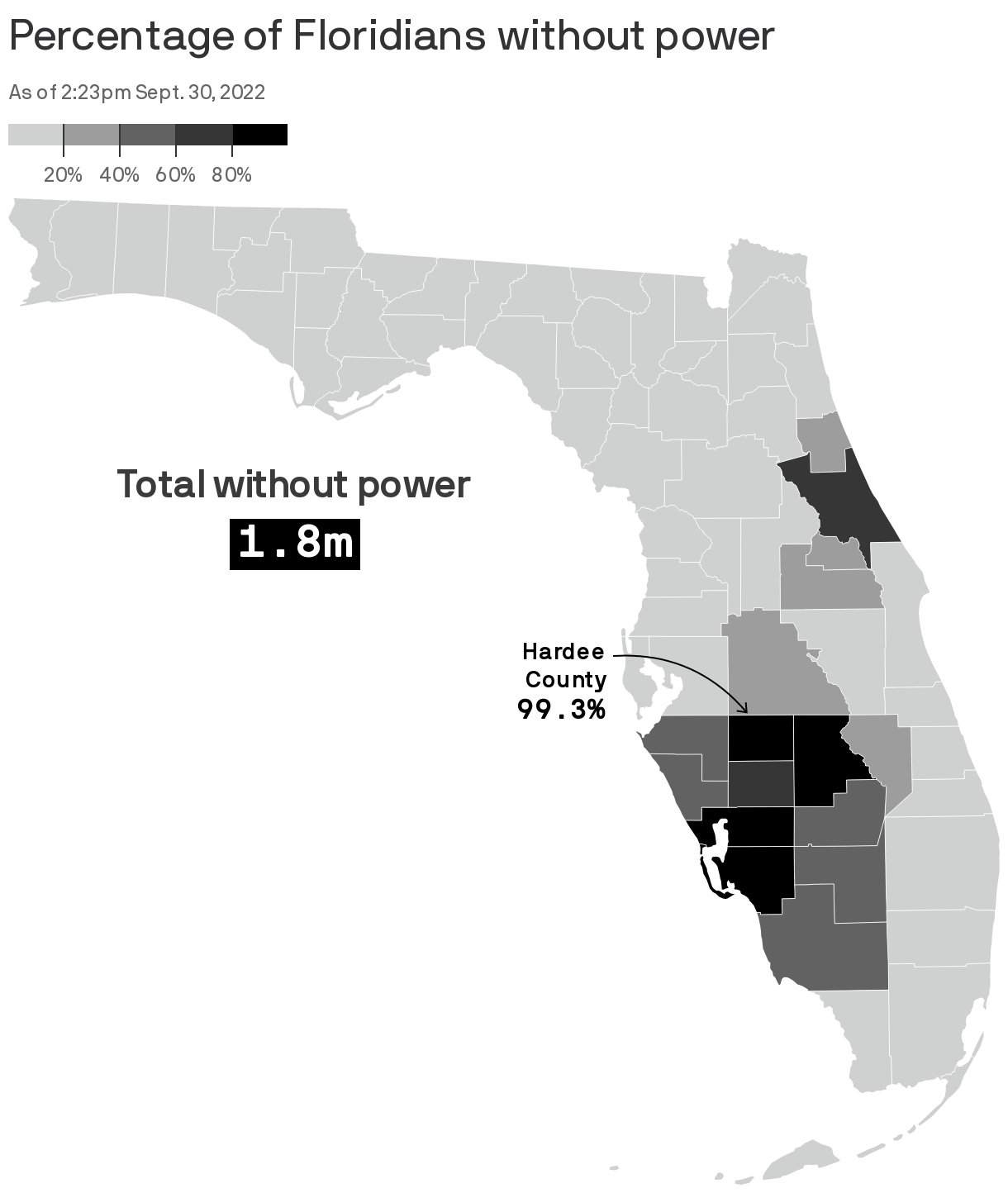 Hurricane Ian Florida Power Outages 1 8 Million Without Electricity Full 