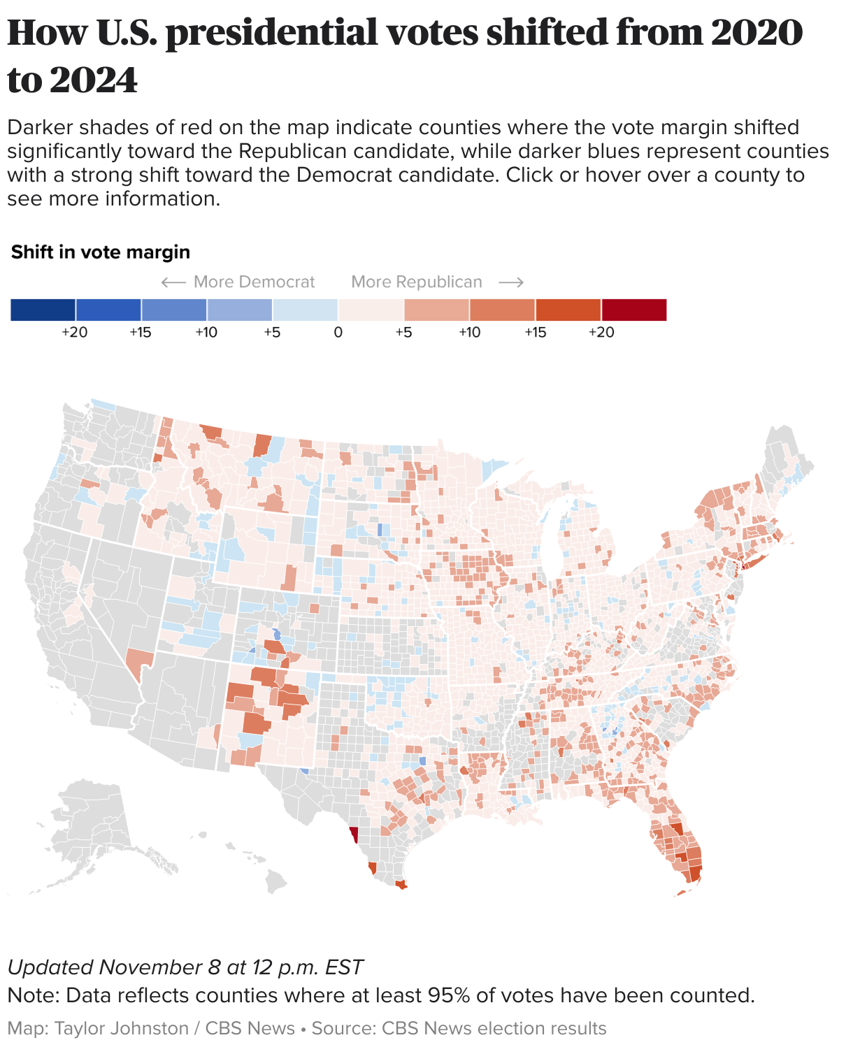 Map Shows Trump S 2024 Election Victory Came As Voters Shifted Red Full 