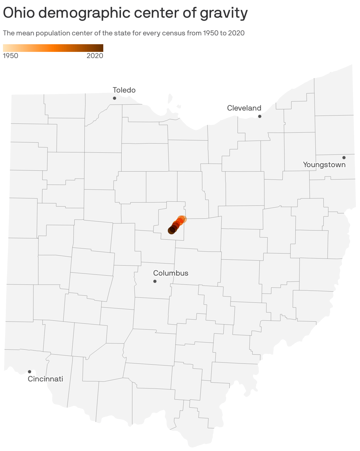Ohio Population Map Full 
