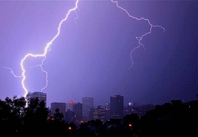 Edmonton lightning storm