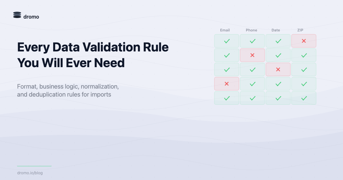 Every Data Validation Rule You Will Ever Need