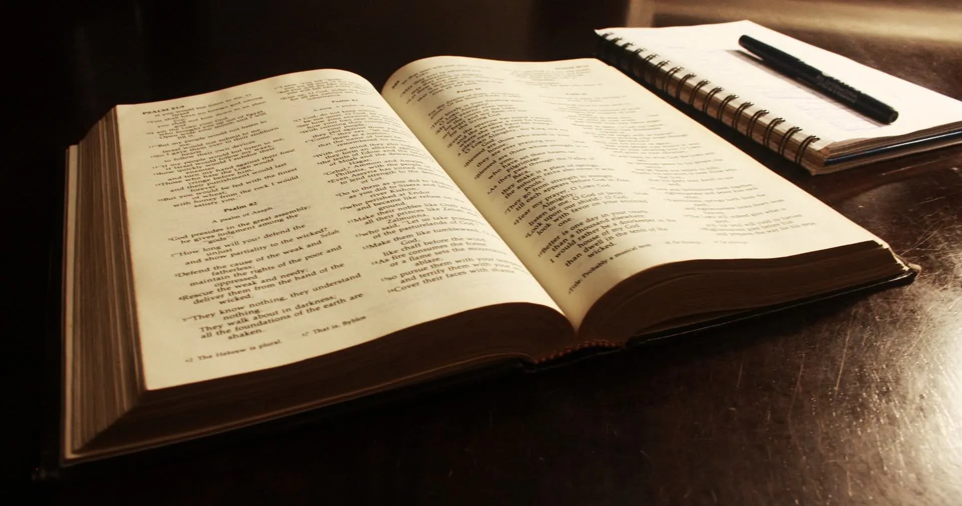 Photo of Bible and Notebook