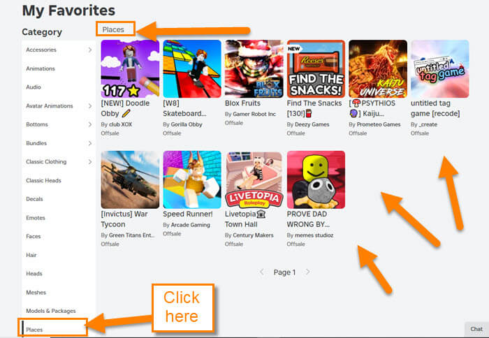 How To Favorite A Roblox Game Daves Computer Tips Roblox My Favorites Screen 