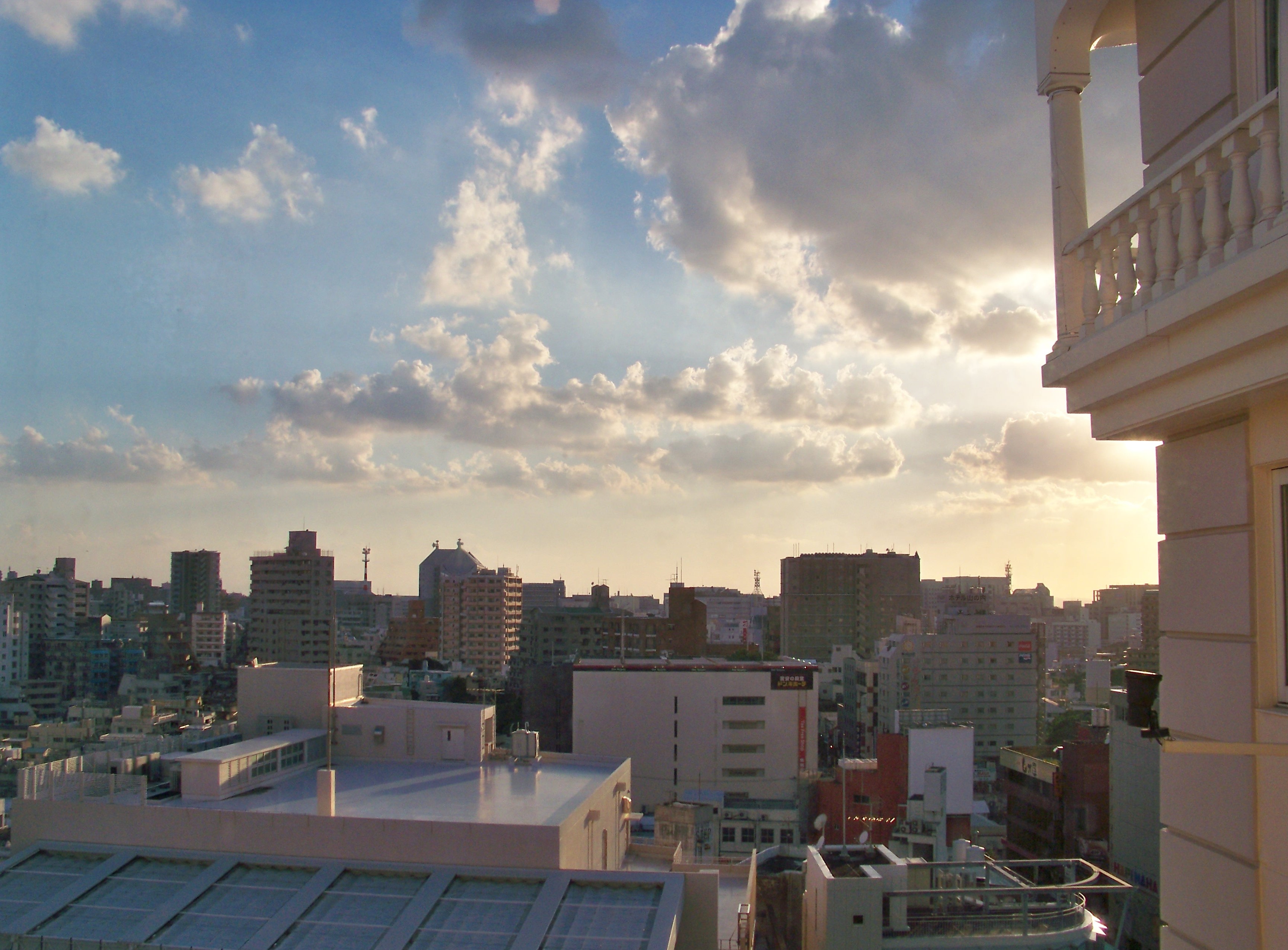 A view from our hotel room window. Naha was a BIG city!