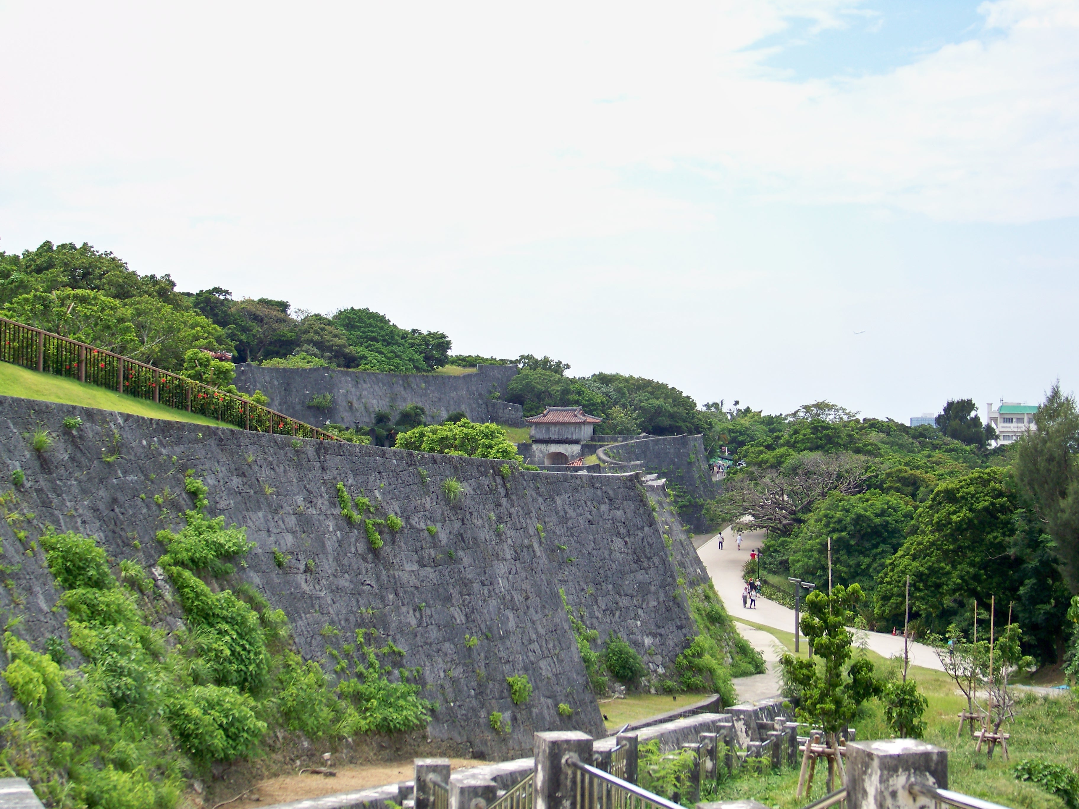 The walls of Shuri Castle