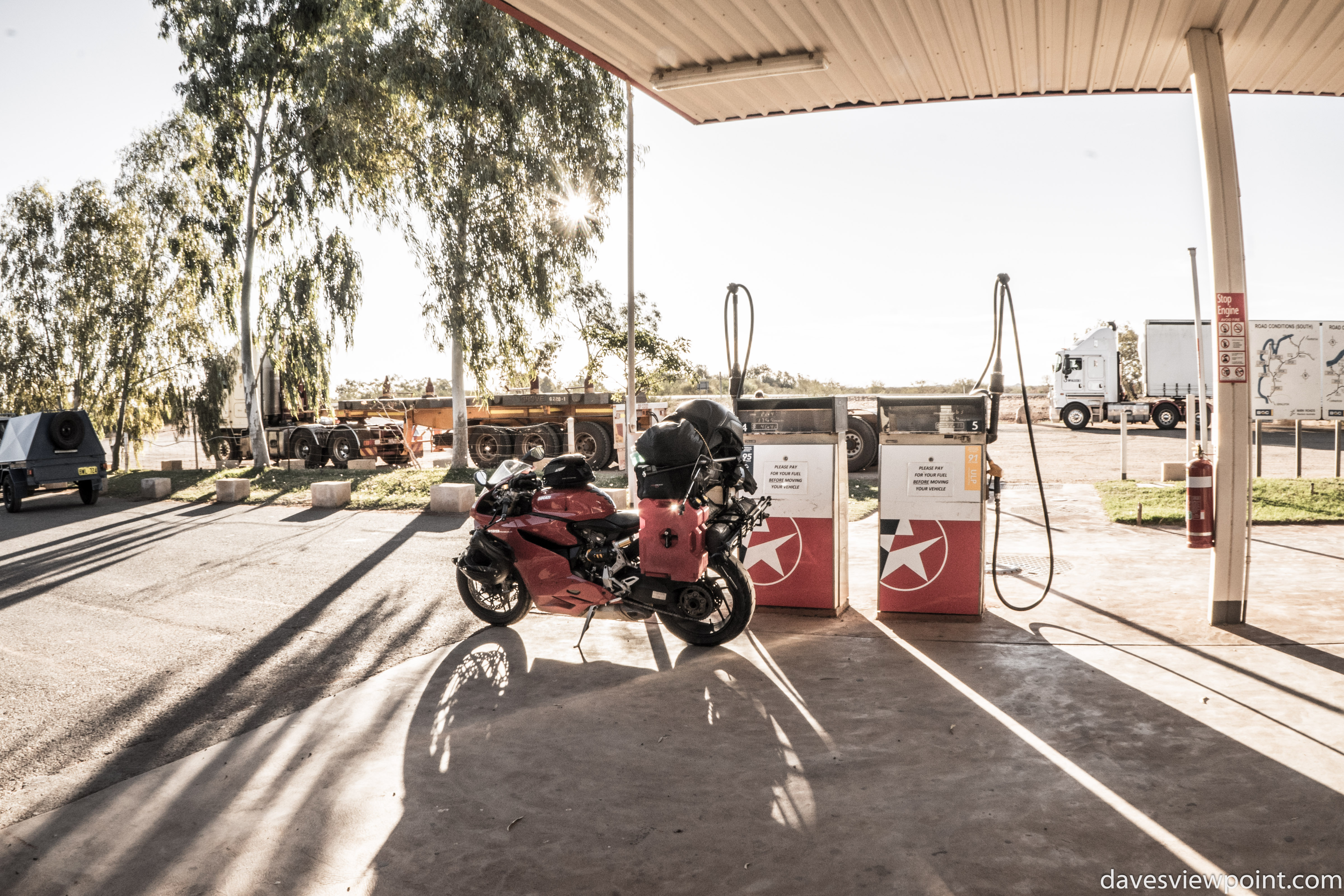 Filling up at Nanutarra Roadhouse.