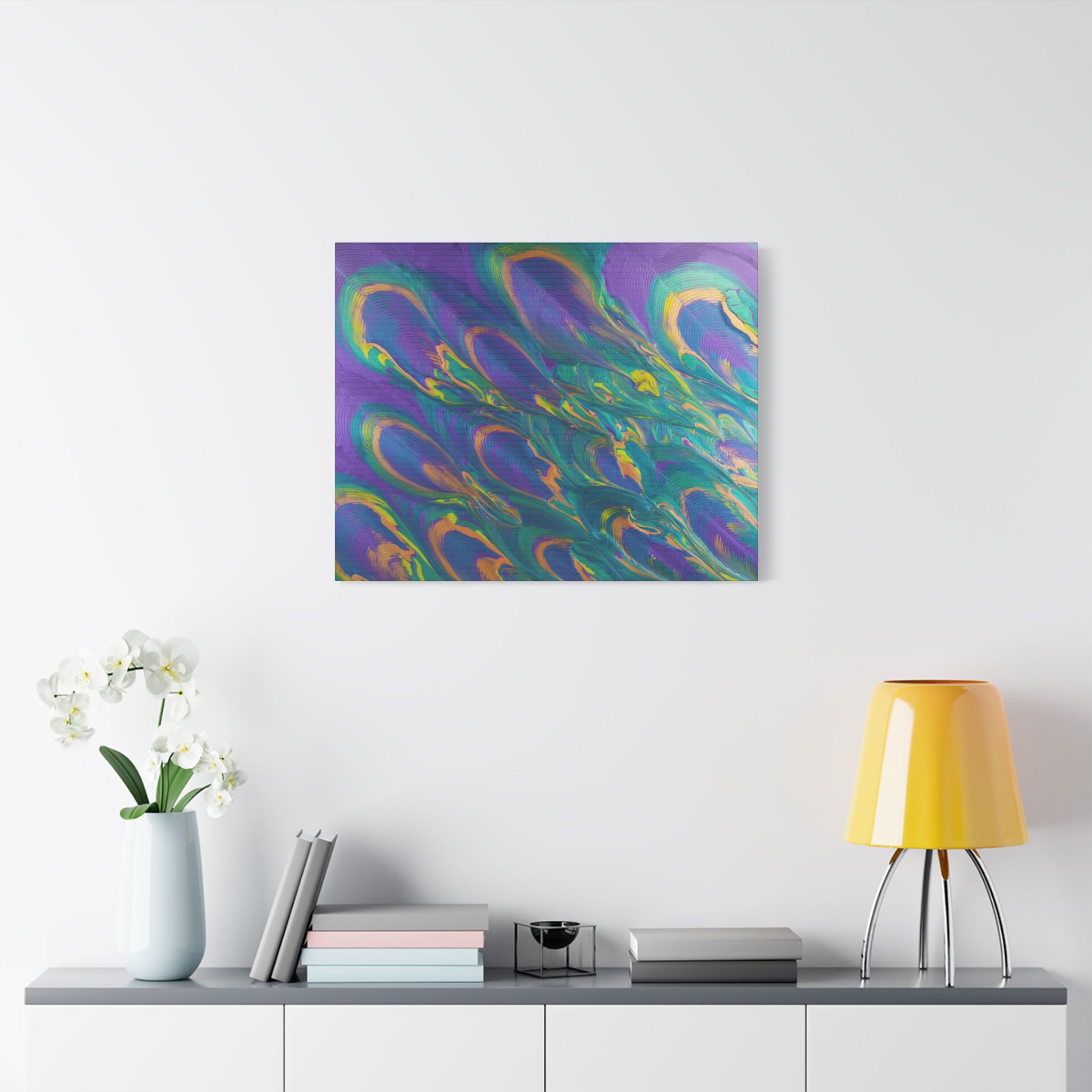 Electric Peacock - Printed on Satin Canvas
