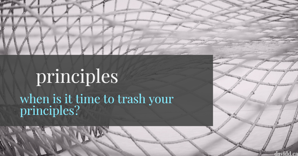 Trashing your principles