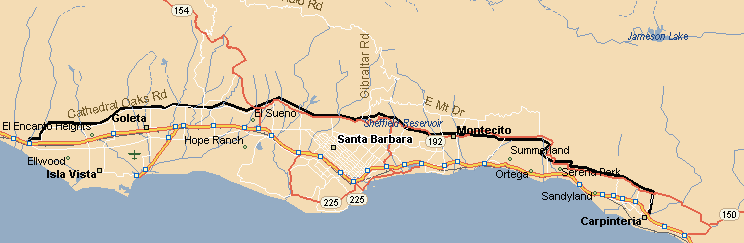 How To Get From Goleta To Carpinteria Bypassing The 101 Freeway