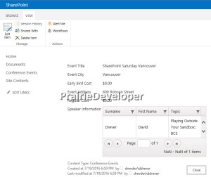 DisplayFormWithData - Customize SharePoint Forms with KendoUI Grid