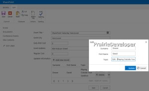 NewFormModifyEntry - Customize SharePoint Forms with KendoUI Grid