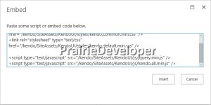 Script Editor Code - Customize SharePoint Forms with KendoUI Grid