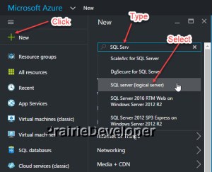 CreateNewDBServer1 - Prepare an Azure Database for SharePoint BCS Connection