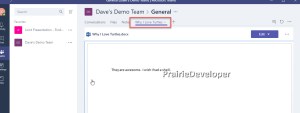 Microsoft Teams: Meetings and Files - FileAsATab