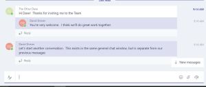 Microsoft Teams - Chat Feature - NewMessageNotification